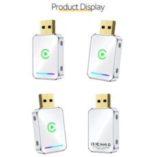 کارپلی و اندروید اتو مدل Wireless CarPlay/Android Auto Q1JS به همراه مبدل USB به USB-C