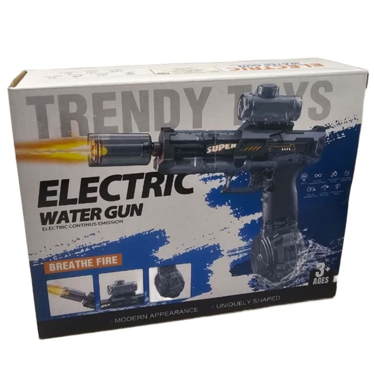 تفنگ آب پاش ناب سل مدل شارژی چراغدار مخزن دار کد ELECTRIC WATER GUN NAAB003 برای رده سنی نوجوان