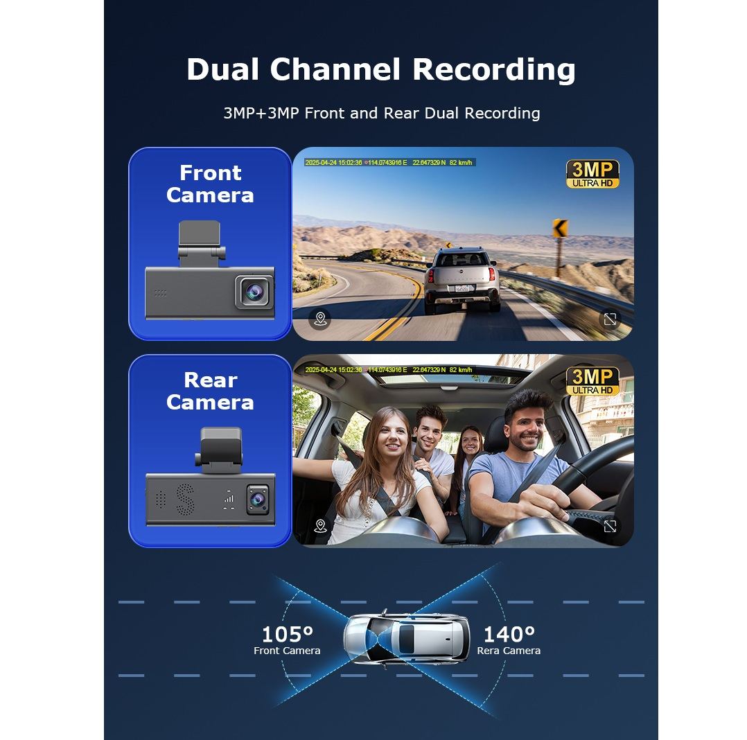 دوربین ثبت وقایع خودرو هونک مدل HK-C9-GPS-4G