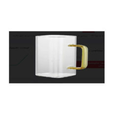 لیوان مدل مربع دسته رنگی کد 1369n 2