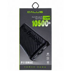 پاوربانک 5 وات کالوس مدل P118MAX ظرفیت 10500 میلی‌آمپرساعت به همراه کابل تبدیل USB-A به USB-C