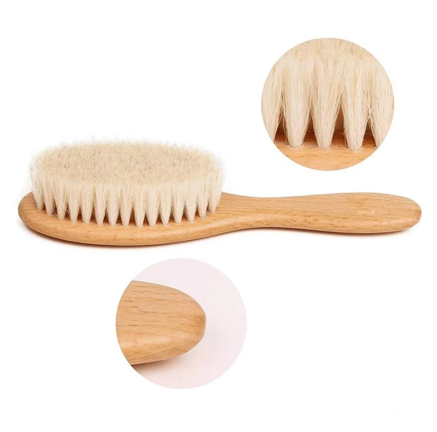 ست شانه و برس کودک کاوالو مدل الیاف طبیعی بسته سه عددی