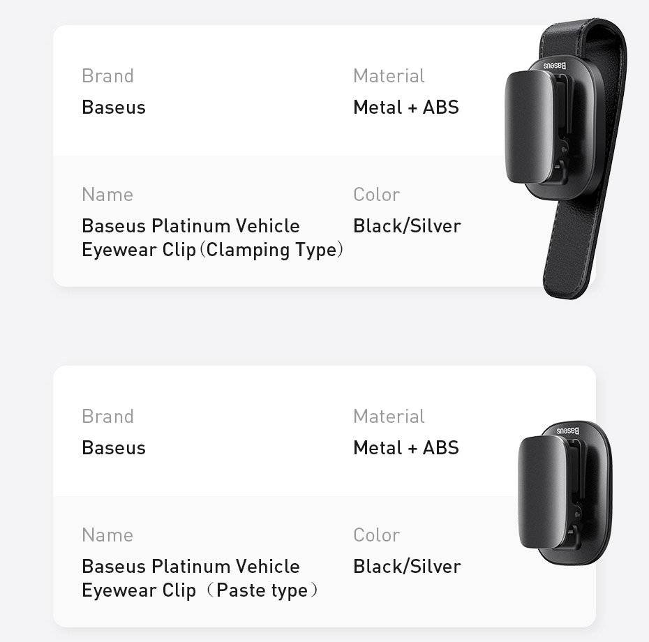 نگهدارنده عینک خودرو باسئوس مدل Vehicle Eyewear Clip