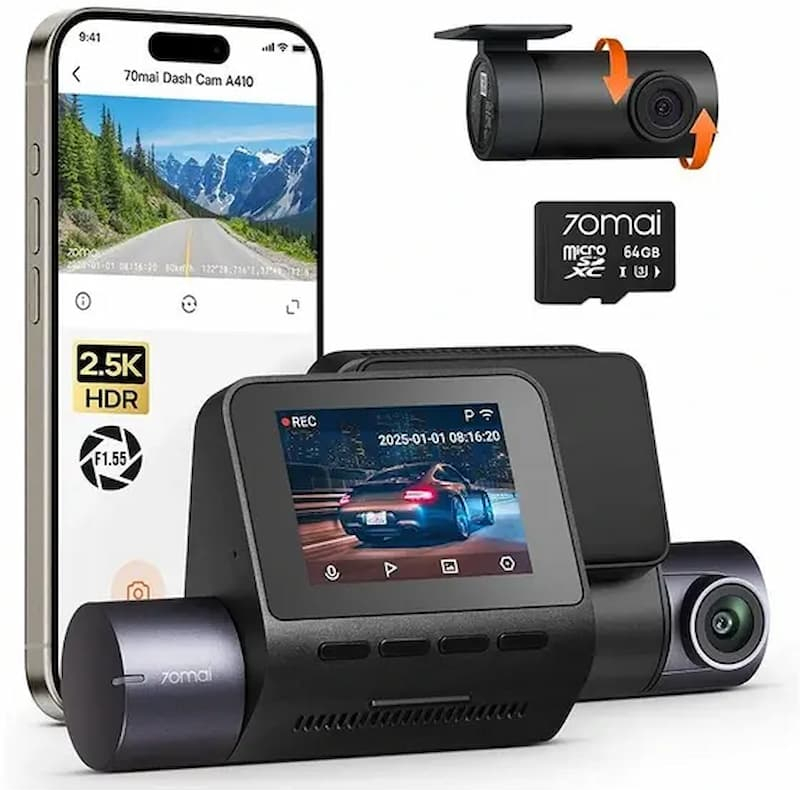 دوربین فیلم برداری خودرو سوِنتی مِی مدل Dash Cam A410 SET + Rear Cam Set (RC21)