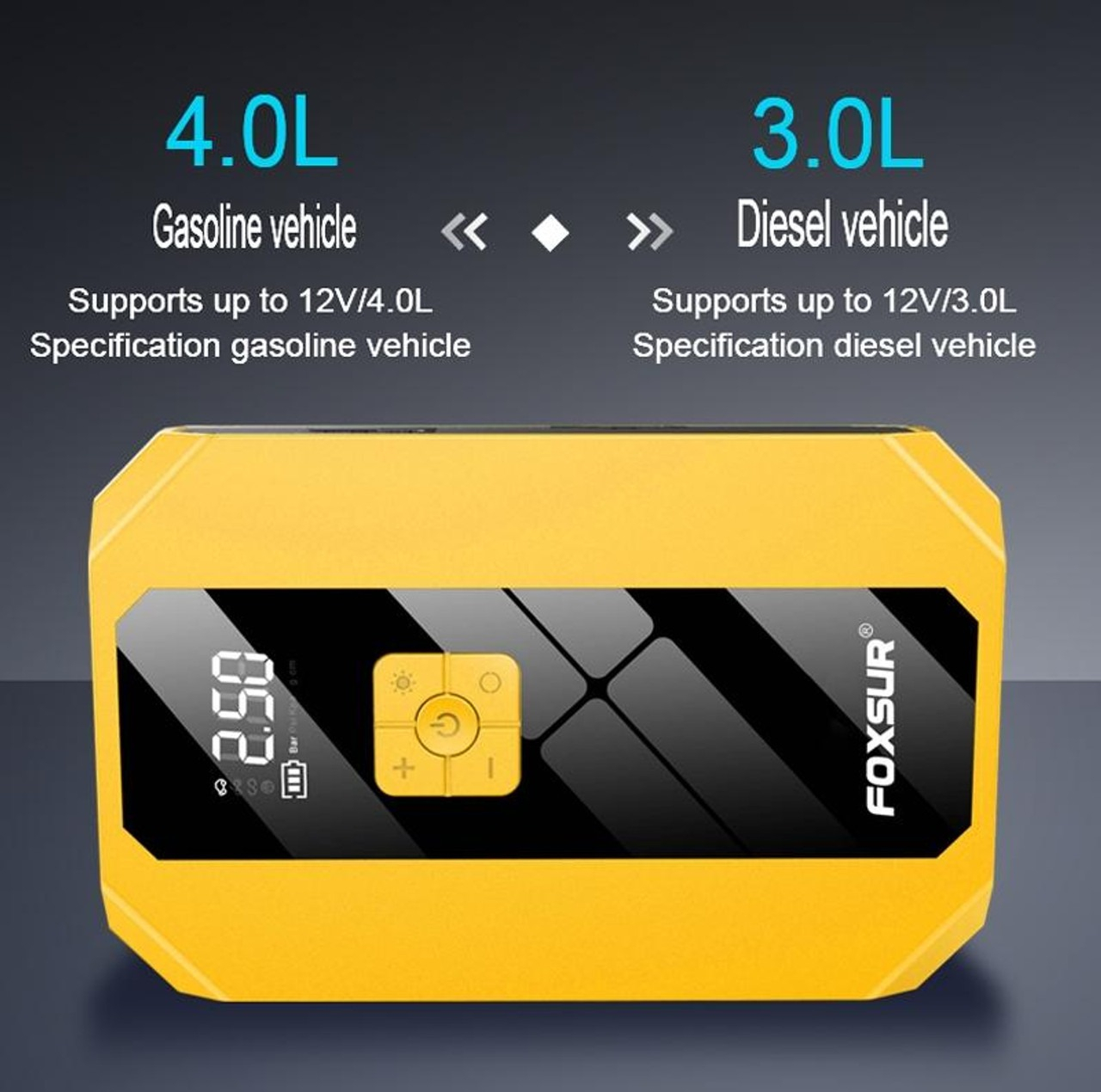 کمپرسور هوا شارژی خودرو فاکسور مدل 4in1-FJS-900
