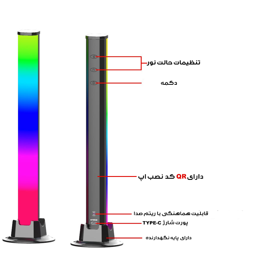رقص نور مدل D18-RGB بسته دو عددی