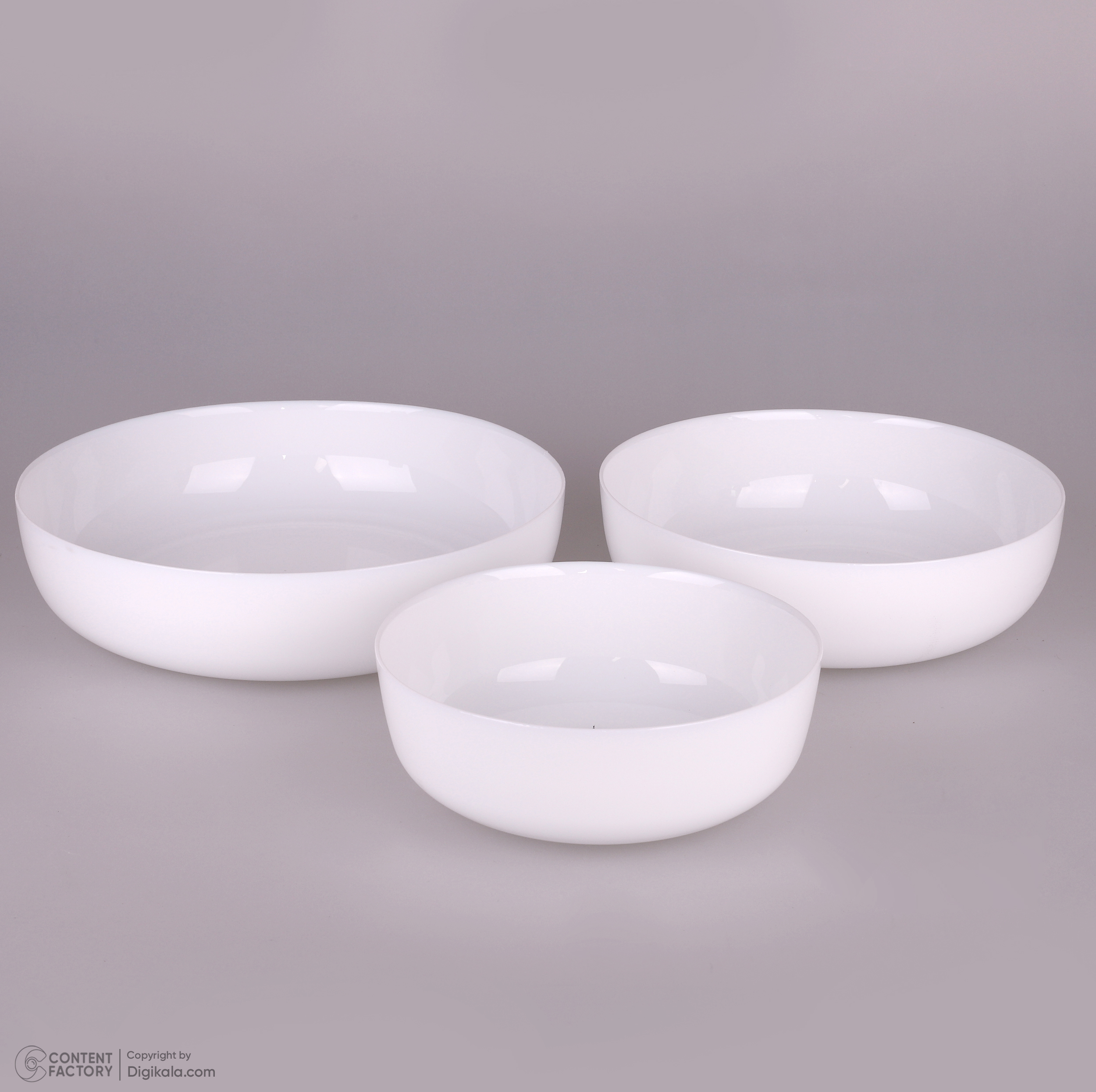 مجموعه 3 عددی ظرف سرو و پذیرایی آرکوپال گلدن اوپال مدل Diwali Smart با طراحی دایره‌ای، مقاوم در برابر حرارت و شوک دمایی، قابل استفاده در مایکروویو و شست‌وشو با ماشین ظرفشویی