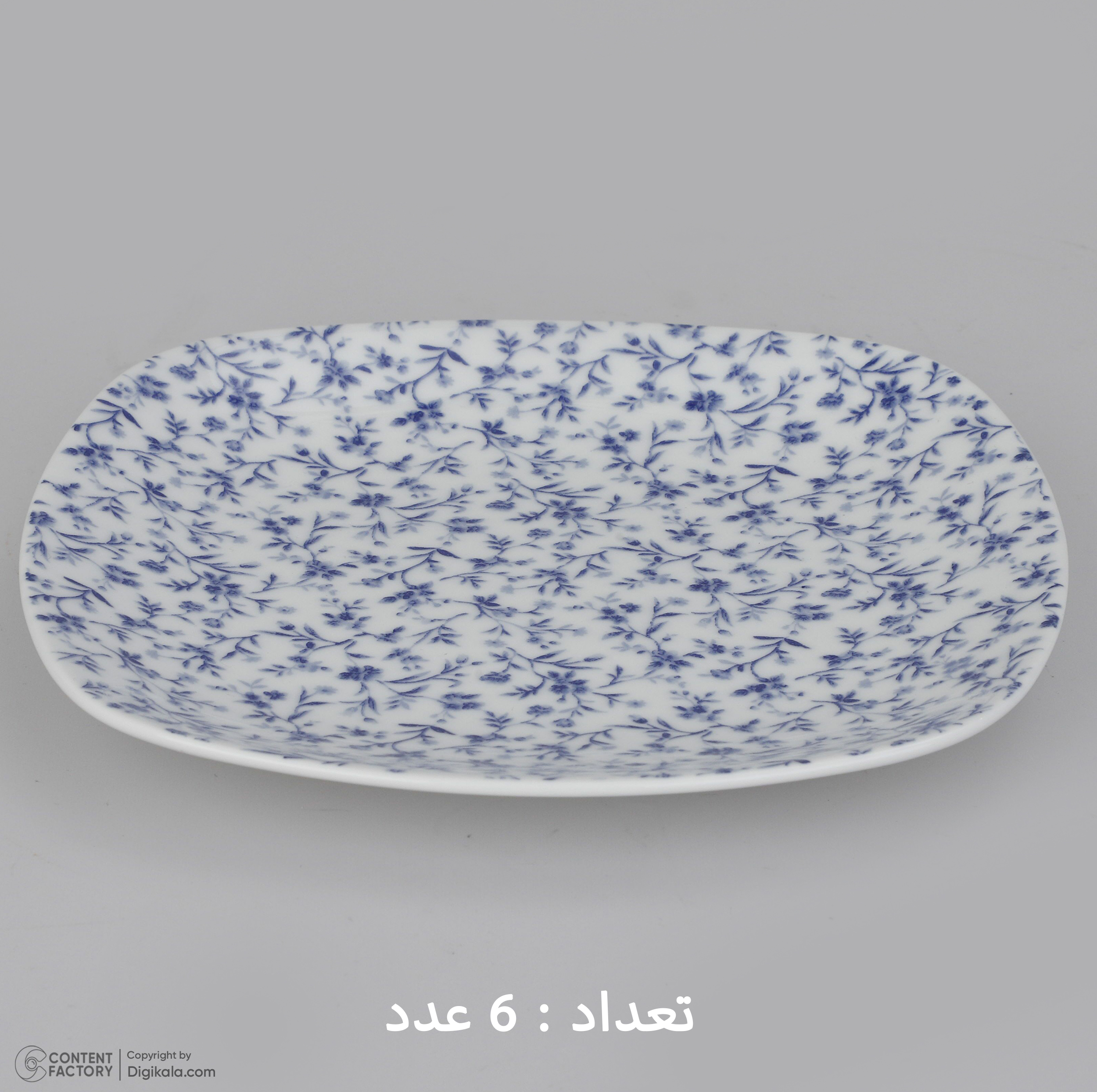 سرویس غذاخوری 27 پارچه 6 نفر چینی زرین ایران مدل کواترو ورنیکا درجه عالی