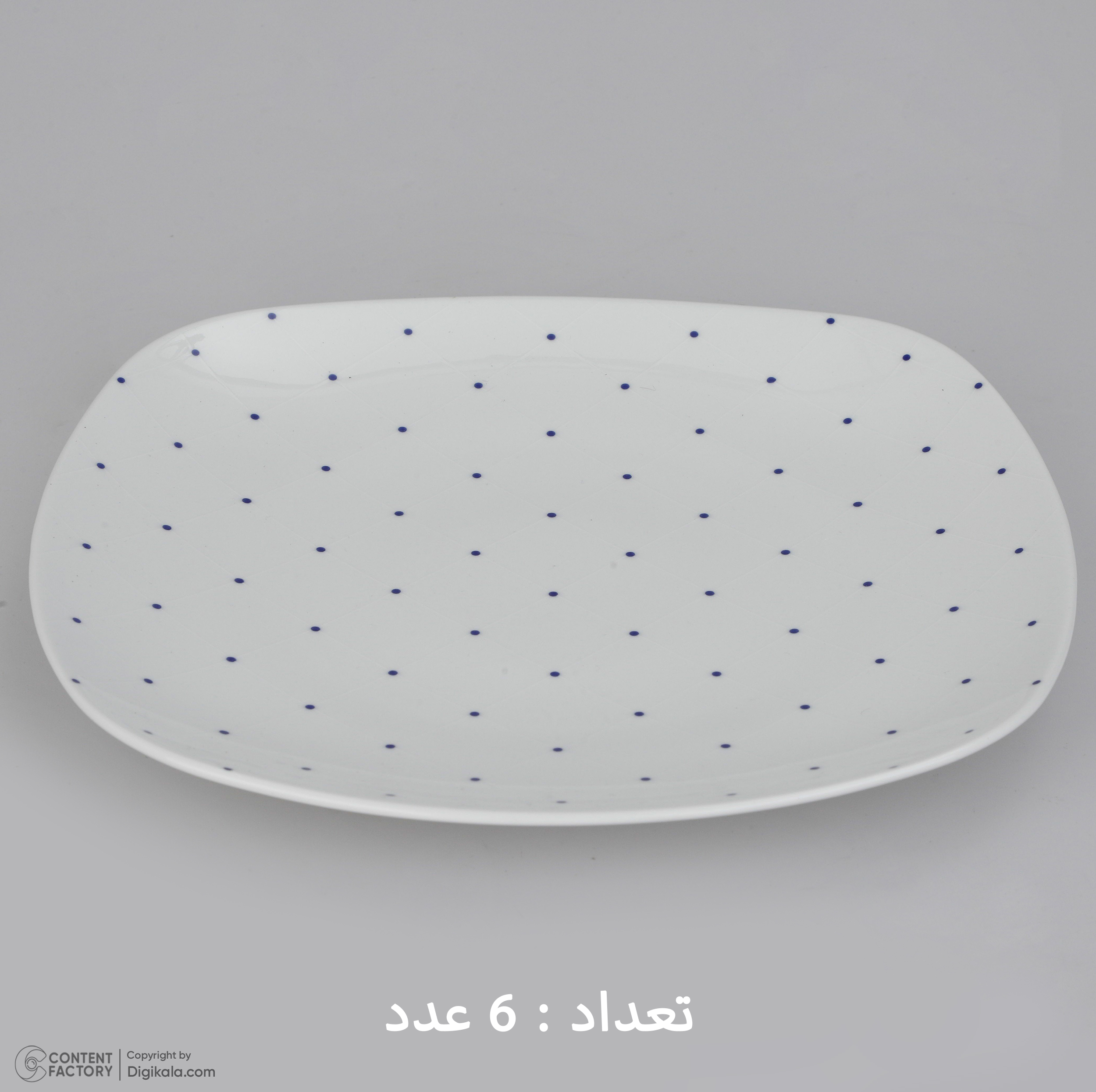 سرویس غذاخوری 27 پارچه 6 نفر چینی زرین ایران مدل کواترو ورنیکا درجه عالی