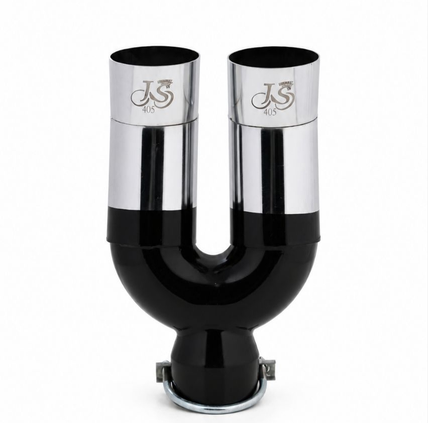 سر اگزوز دولول خودرو مدل JS کد 405 طرح شکاری نیمه آبکاری