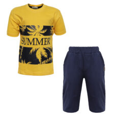 ست تی شرت و شلوارک پسرانه مدل b03