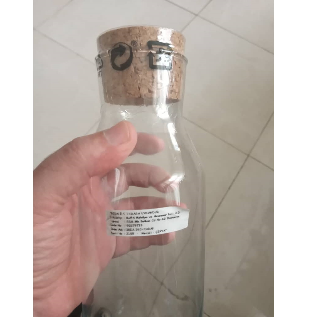 بطری ایکیا مدل درب چوب پنبه کد 279