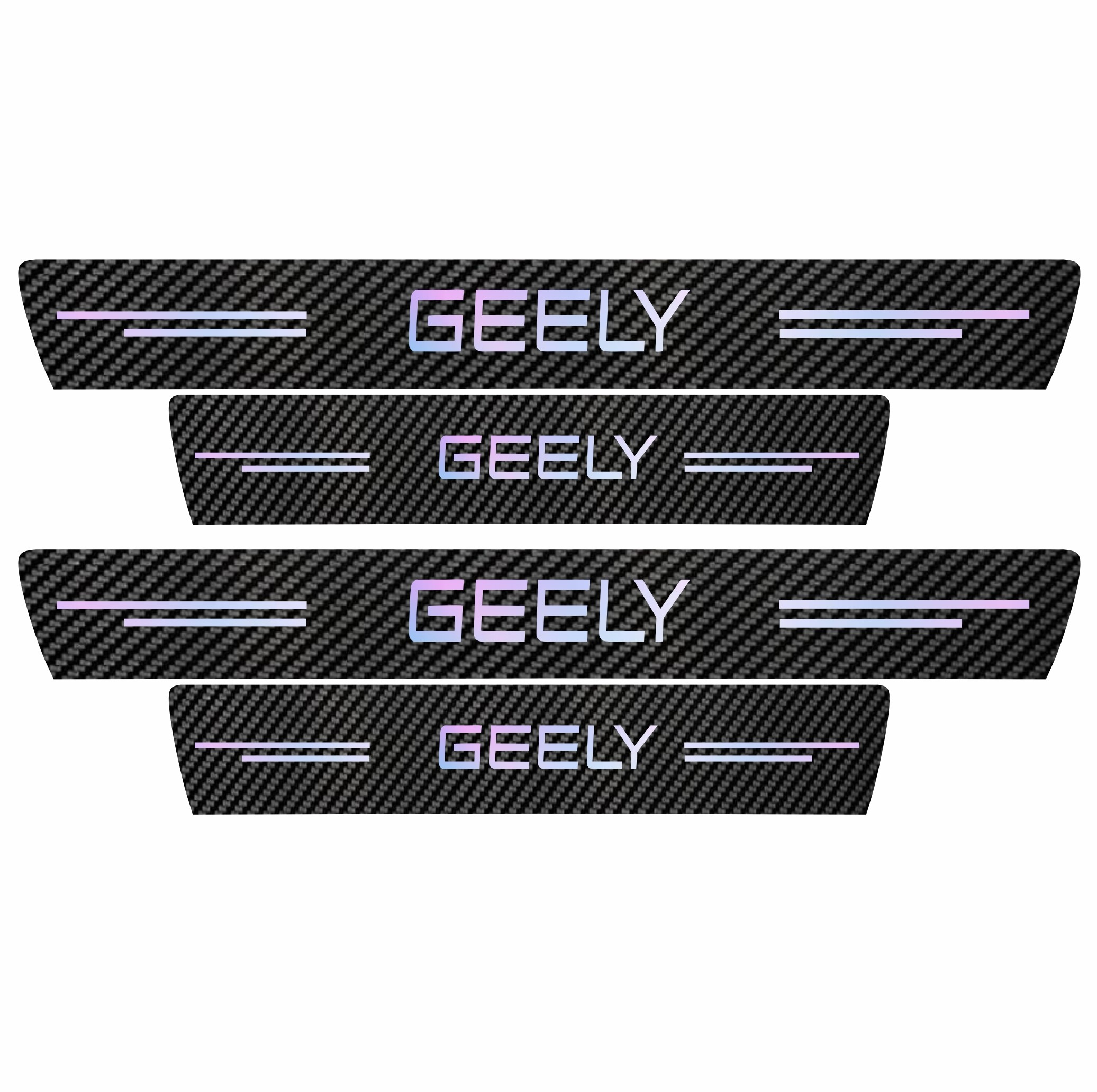 برچسب پارکابی خودرو سولگی مدل کربن کد J41 مناسب برای GEELY بسته 4 عددی