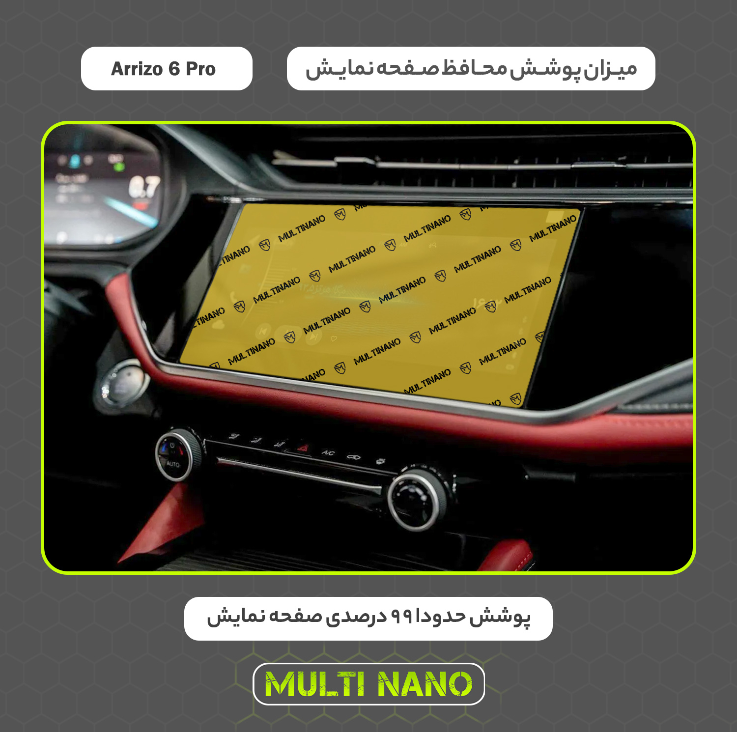 محافظ صفحه نمایش خودرو مولتی نانو مدل X-S2N مناسب برای فونیکس Arrizo 6 Pro بسته دو عددی