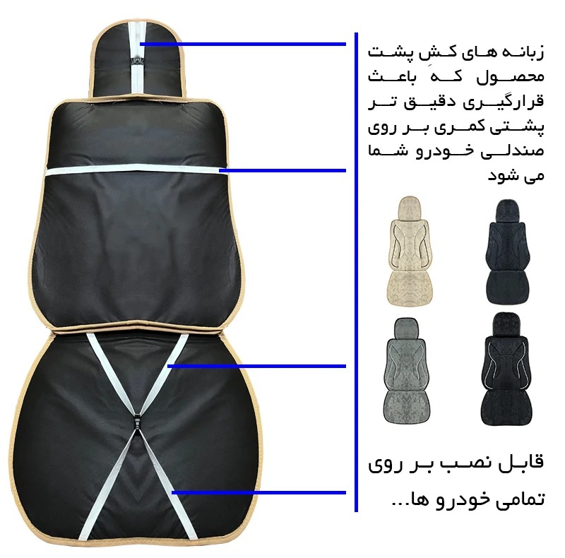 پشتی صندلی خودرو مدل COMFORT MAX مجموعه دو عددی