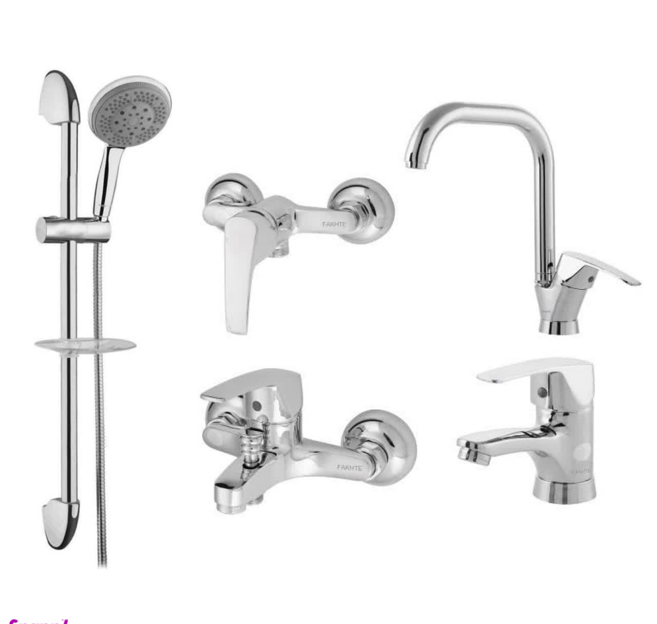 ست شیرآلات فاخته مدل مارگارت کد CH2 مجموعه 5 عددی