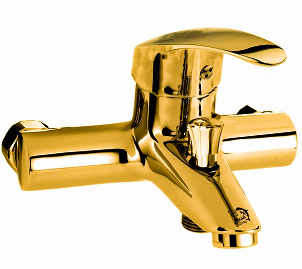 شیر حمام اندیکا مدل گلد کد M18 به همراه علم دوش