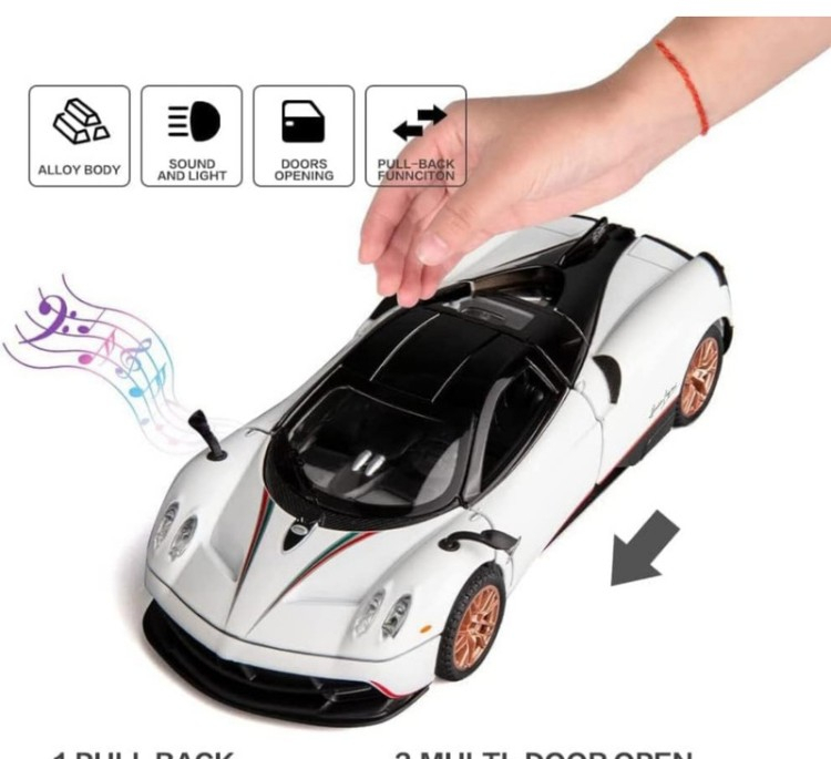 ماکت ماشین ناب سل مدل پاگانی هوایرا دودزا درب خفاشی METAL PAGANI