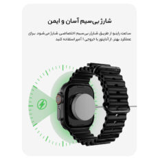 ساعت هوشمند 49 میلی متری مدل QX75 MAX با بند فلزی