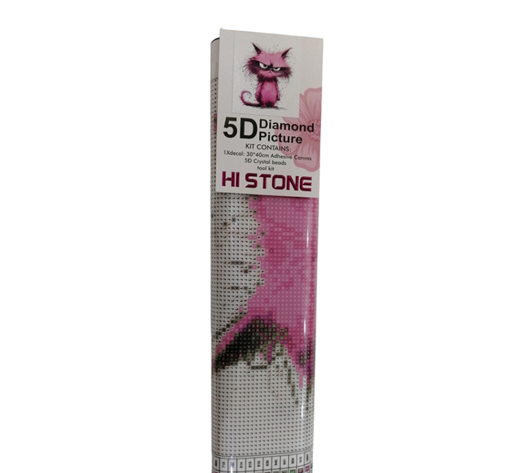 نقاشی الماسی طرح گربه ژولیده کد 106