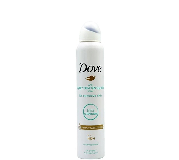 اسپری ضدتعریق 48 ساعته داو مدل for sensitive skin حجم 200 میلی لیتر