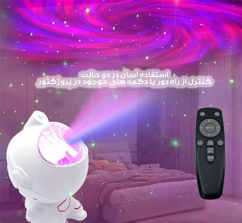 چراغ خواب اتاق کودک مدل فضانورد مینی کد starry sky-12RGB