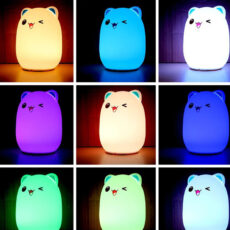 چراغ خواب کودک ناب سل مدل خرس کوچولو شارژی سیلیکونی BUD BEAR SILICONE LAMP