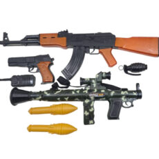 ست تفنگ بازی ناب سل مدل کماندو آر پی جی کلاشینکف کلت RPG AK-47 COLT
