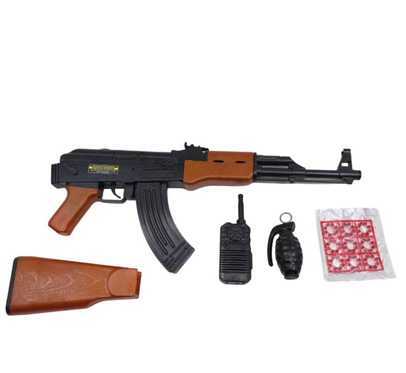 ست تفنگ بازی ناب سل مدل کماندو آر پی جی کلاشینکف کلت RPG AK-47 COLT