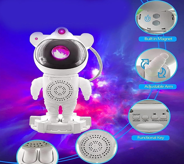 چراغ خواب کودک مدل کهکشانی آدم فضایی ایستاده کد 532