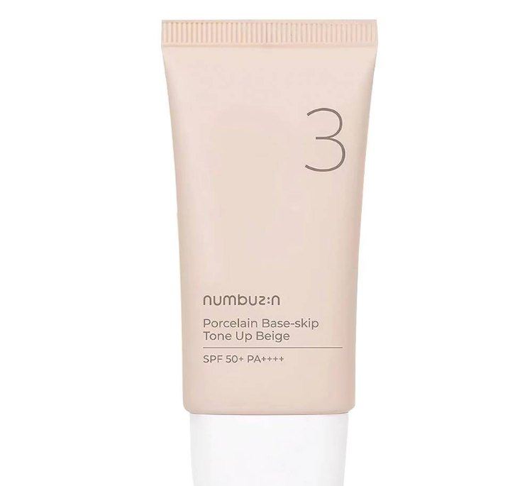 کرم ضد آفتاب رنگی نامبوزین مدل Porcelain Base Skip Tone Up Beige شماره 2 حجم 50 میلی لیتر