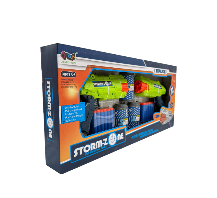 اسلحه بازی تیر ابری مدل Strom zone مجموعه 2 عددی