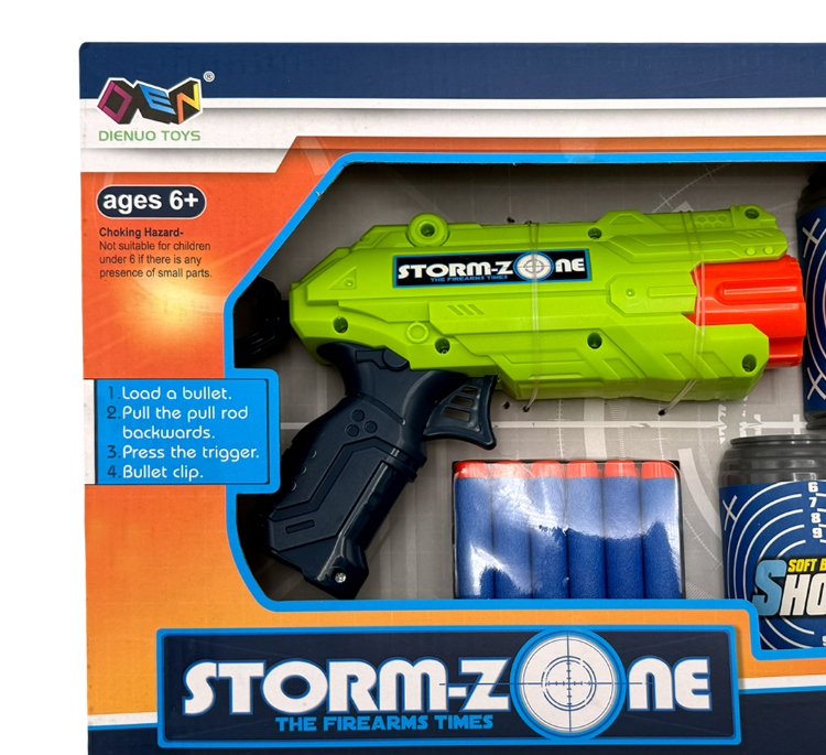 اسلحه بازی تیر ابری مدل Strom zone مجموعه 2 عددی