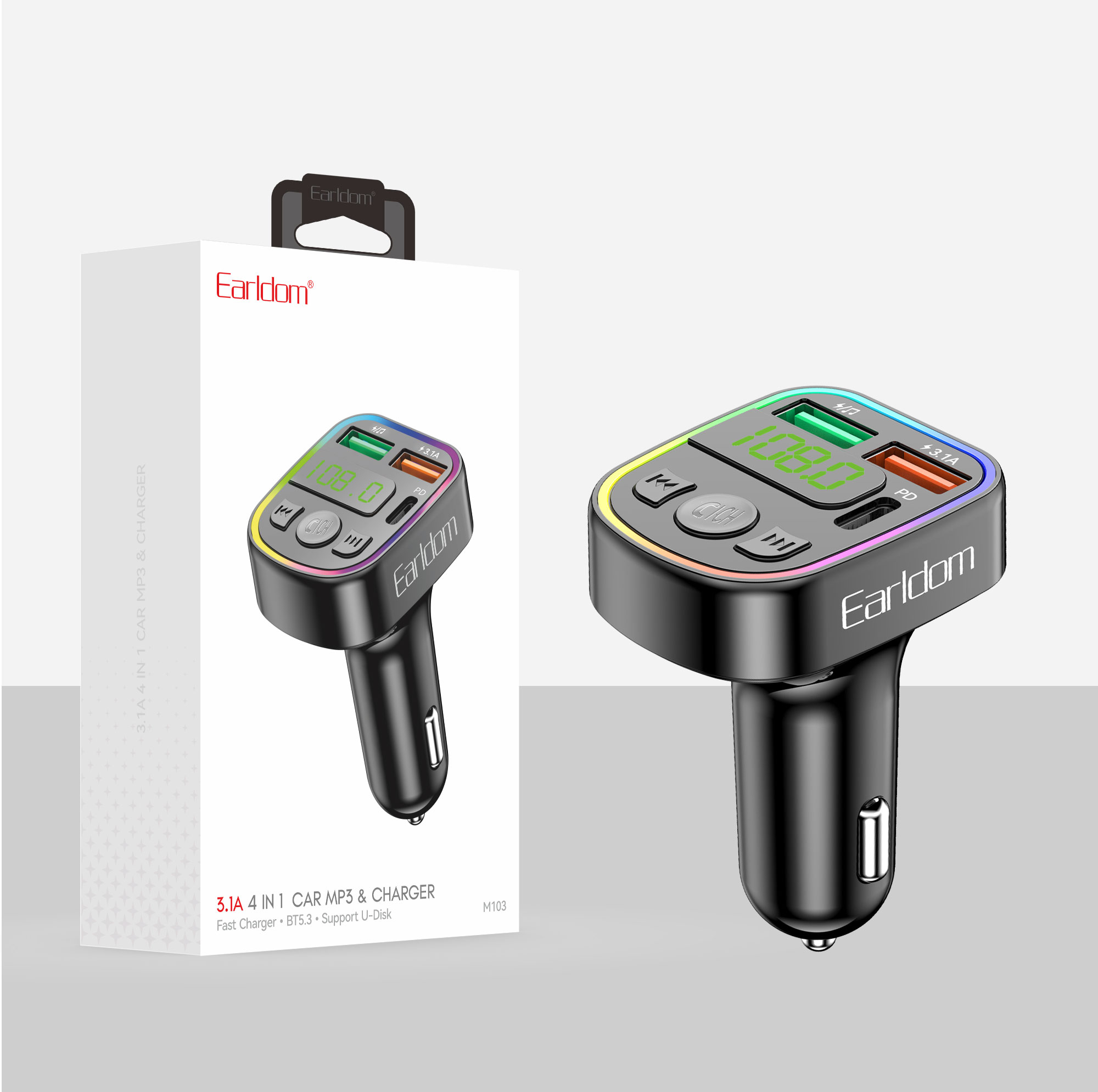 پخشکننده اف ام و شارژر فندکی خودرو ارلدام مدل M103