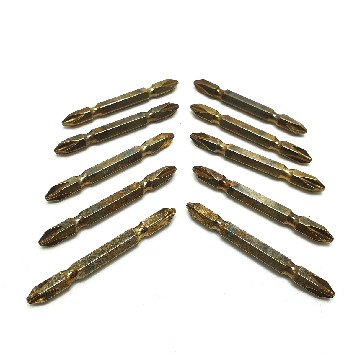 نوک پیچ گوشتی دو سر چهار سو باس مدل ph2-65MM مجموعه 10 عددی
