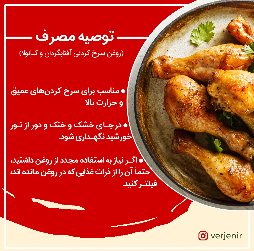 روغن مایع سرخ کردنی حاوی روغن آفتابگردان و کانولا ورژن - 1500 میلی لیتر
