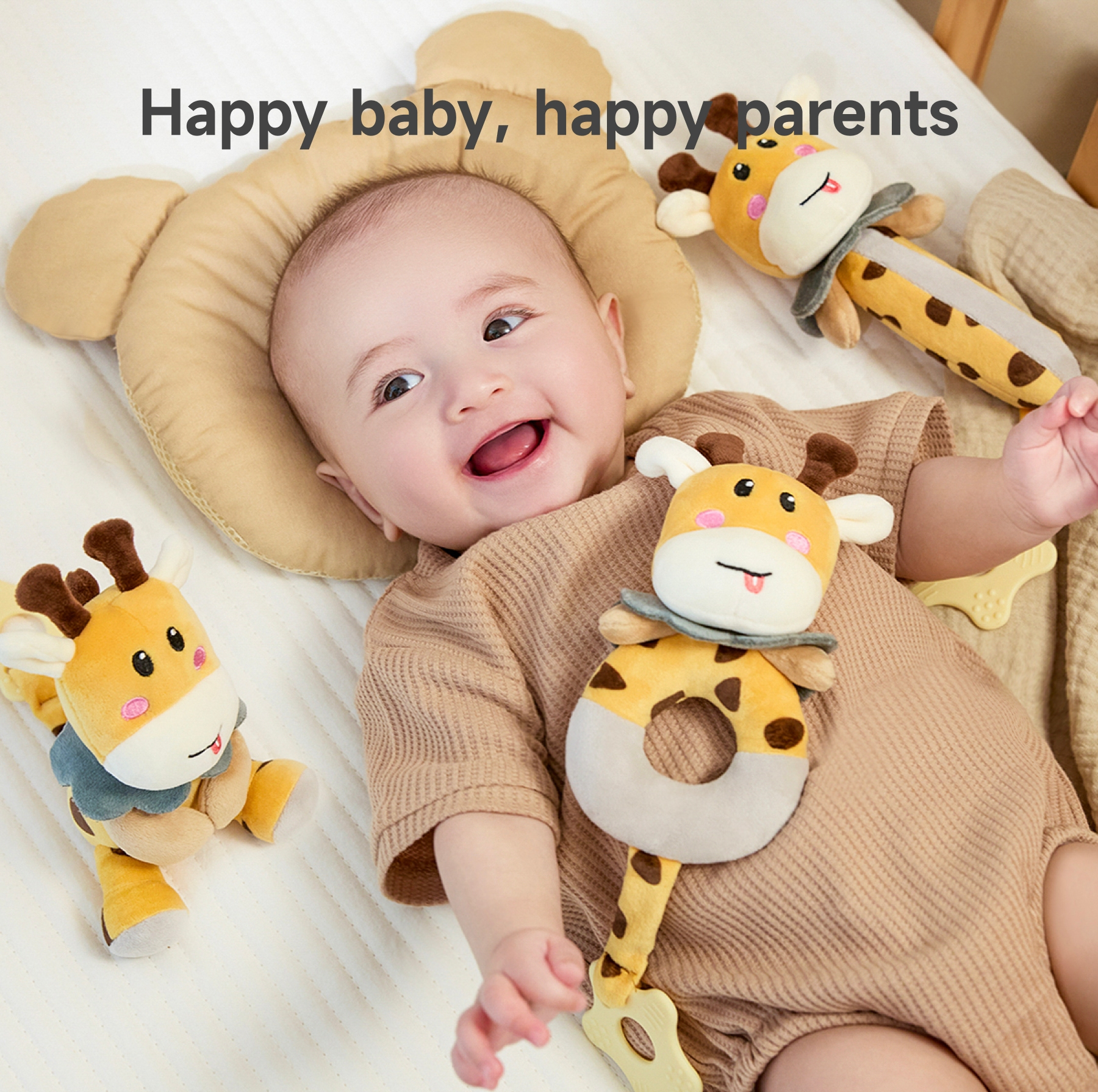 جغجغه توماما کیدز مدل TM575 طرح زرافه بسته 3 عددی