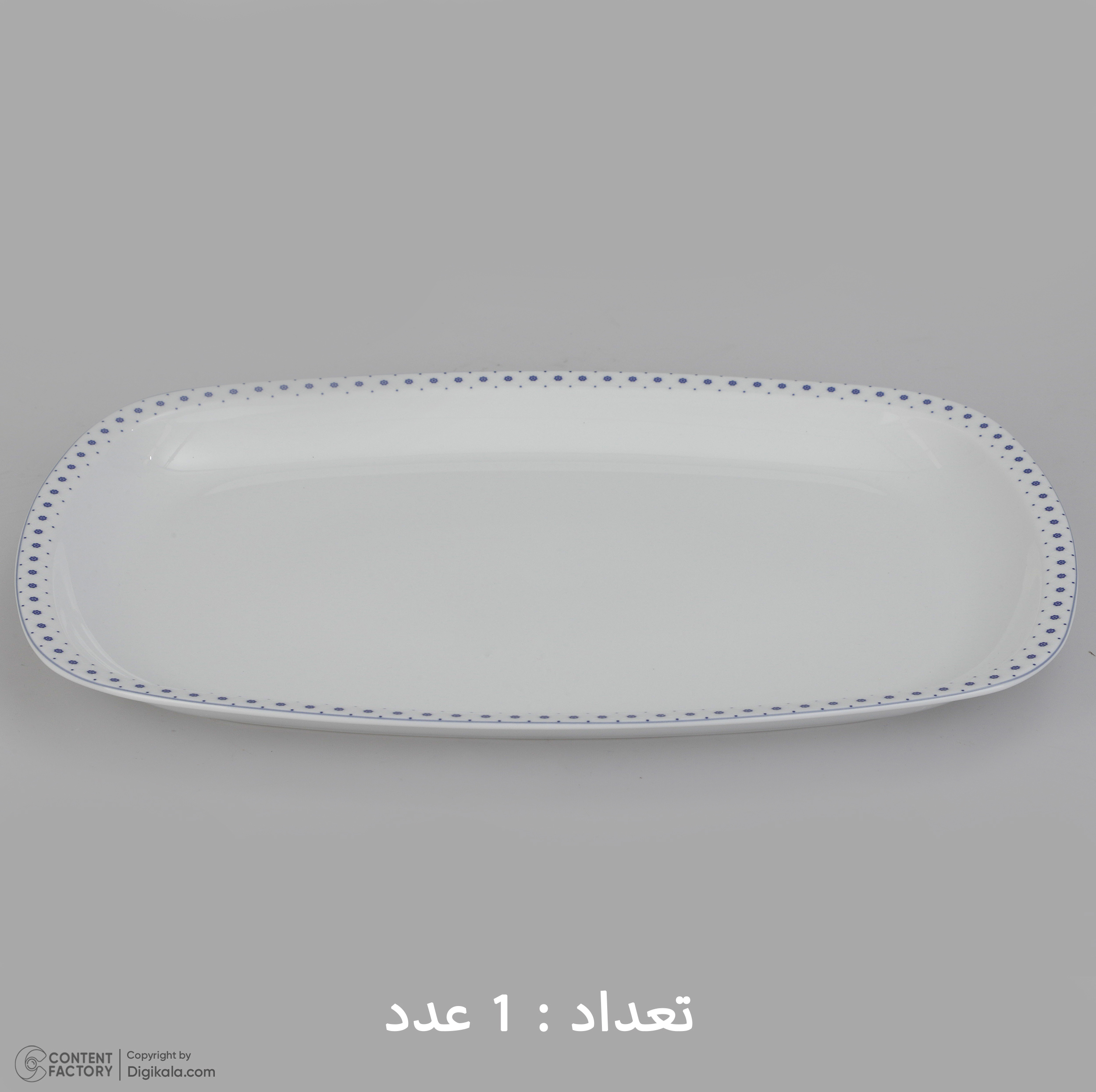 سرویس غذاخوری 27 پارچه 6 نفر چینی زرین ایران مدل کواترو ورنیکا درجه عالی