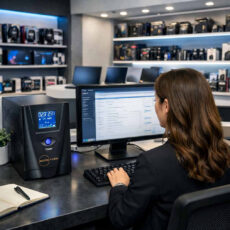 یو پی اس بستن پاور مدل BPO-600VA-9Ah با ظرفیت 600 ولت آمپر به همراه باتری داخلی