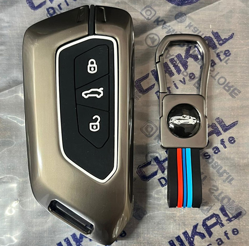 کاور ریموت و سوییچ خودرو چیکال مدل فلزی کد P-775 مناسب برای فولکس واگن ID4