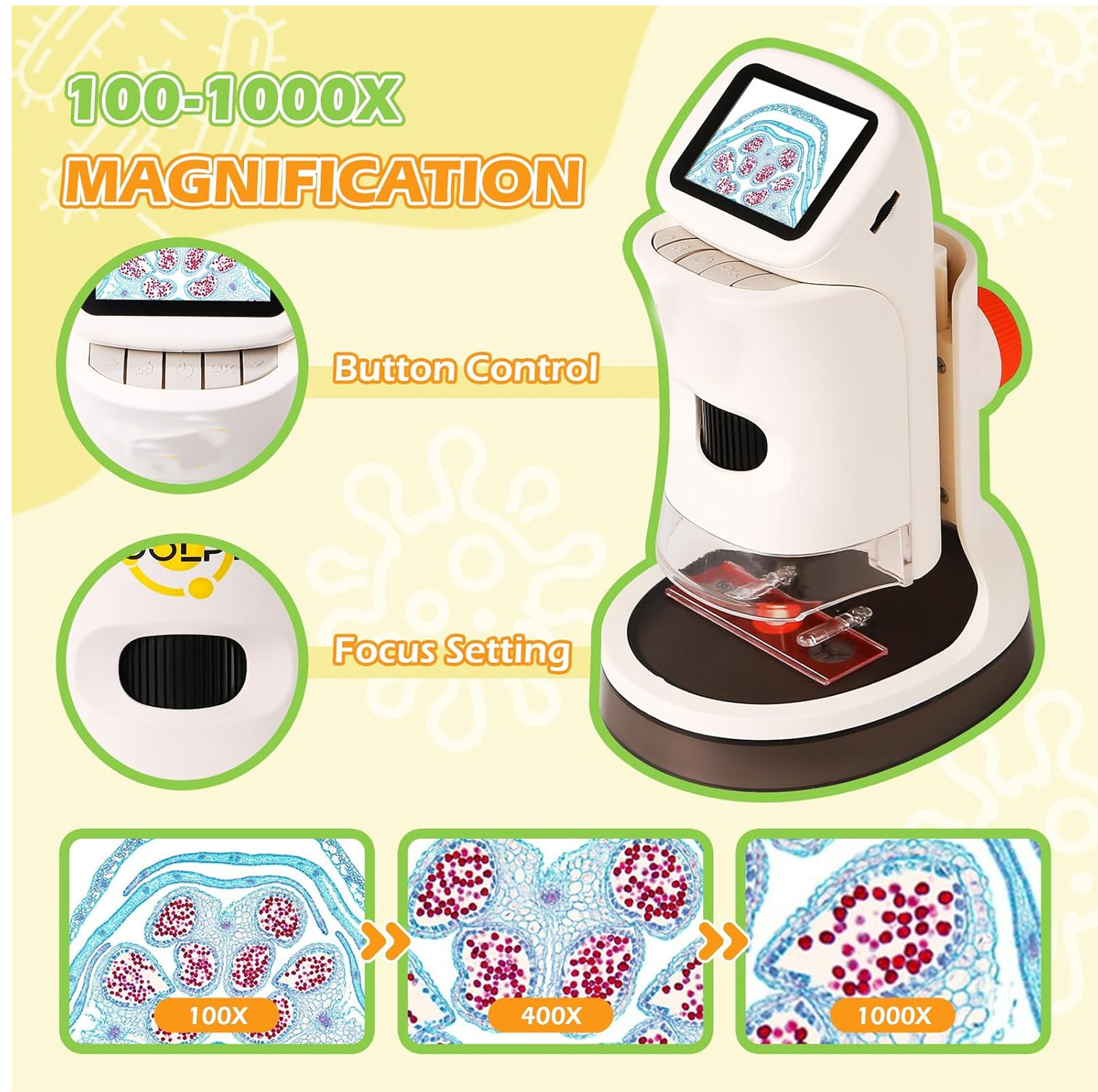 میکروسکوپ دیجیتال مدل Full HD 1000x New 5MP
