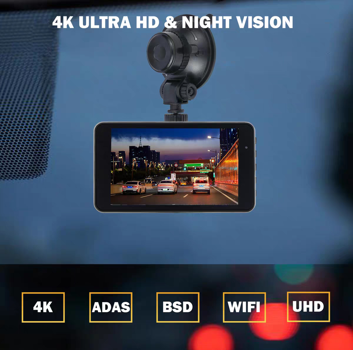 دوربین ثبت وقایع مدل X20 MAX 4K + WiFi به همراه دوربین عقب