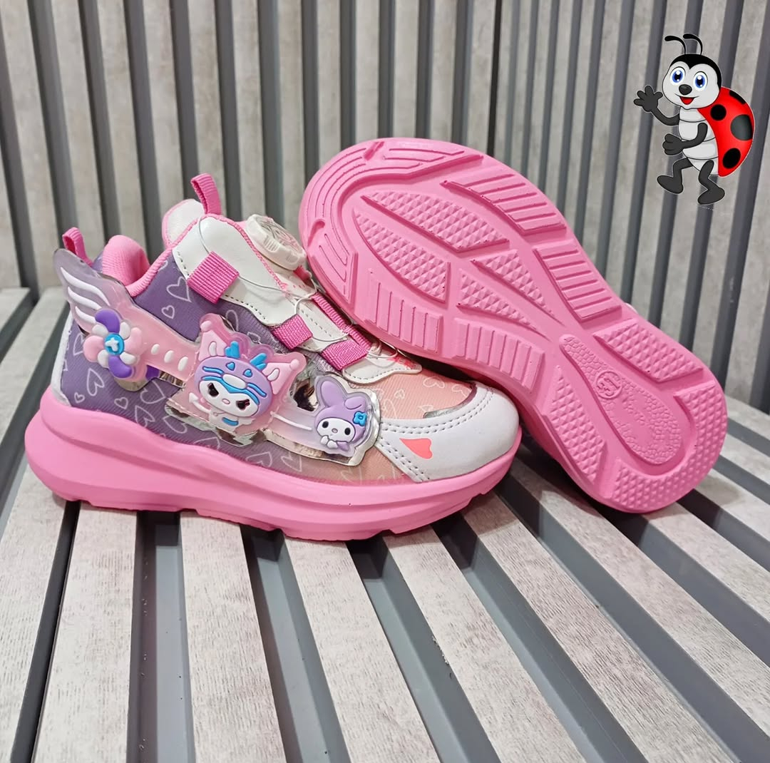 کفش راحتی دخترانه مدل کرومی چراغدار