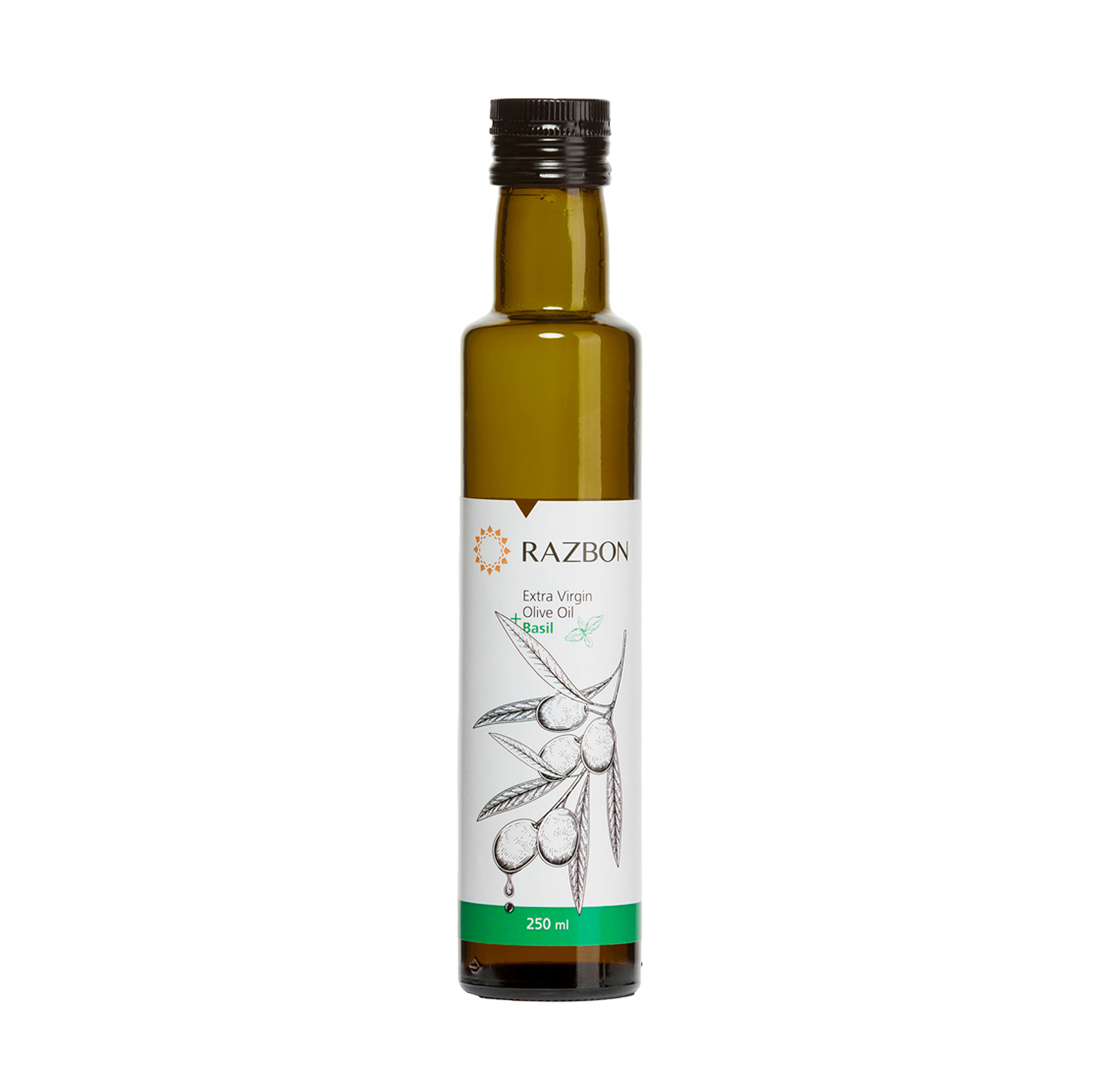 روغن زیتون با بو فرابکر با عصاره ریحان رزبن - 250 میلی‌لیتر