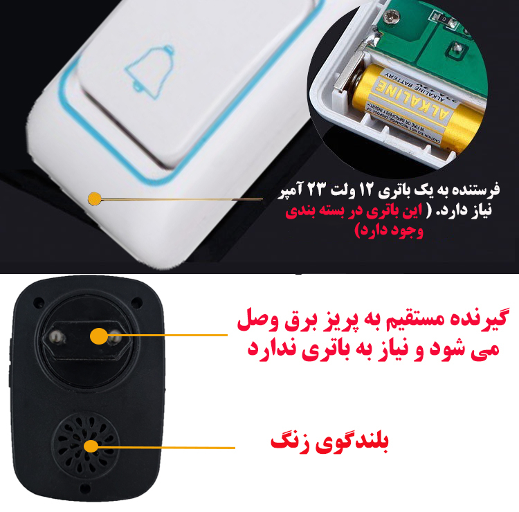 زنگ بی سیم مدل AC-JK05