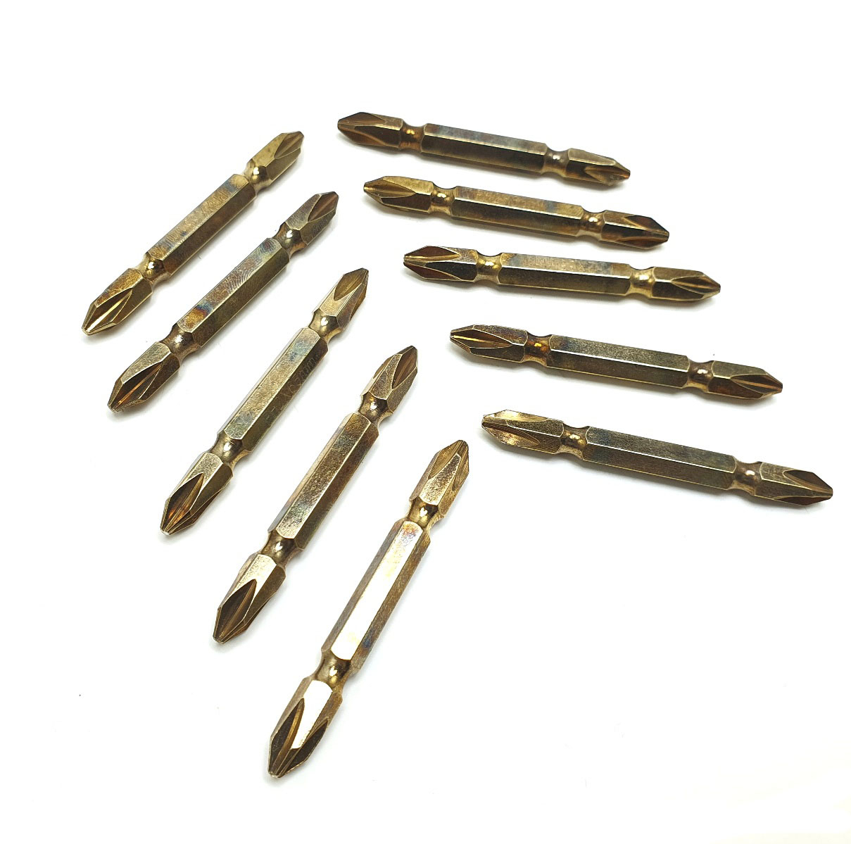 نوک پیچ گوشتی دو سر چهار سو باس مدل ph2-65MM مجموعه 10 عددی