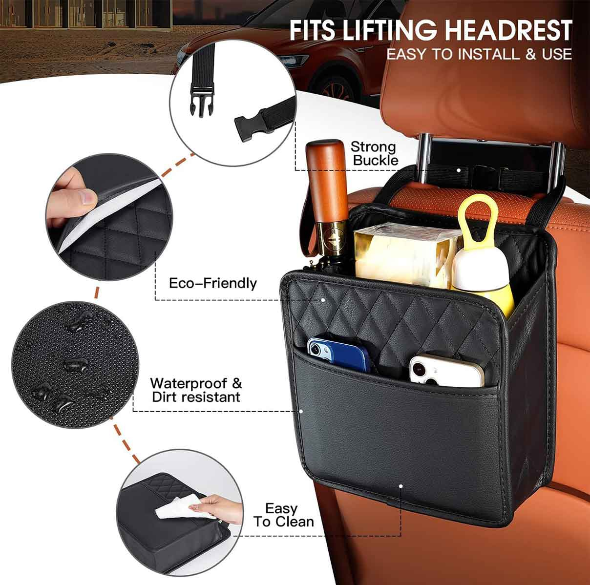 کیف پشت صندلی خودرو مدل B6197