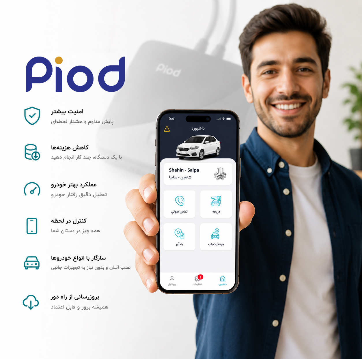 ردیاب خودرو پیود مدل P300+ Pro v0.2