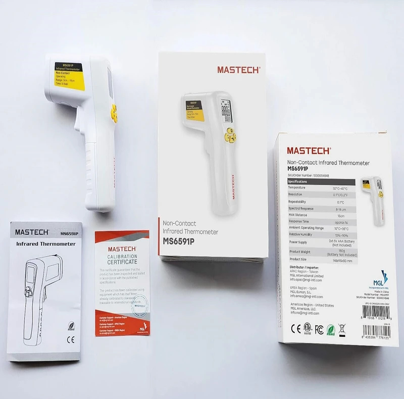 تب‌سنج و دماسنج کودک مدل MS6591P