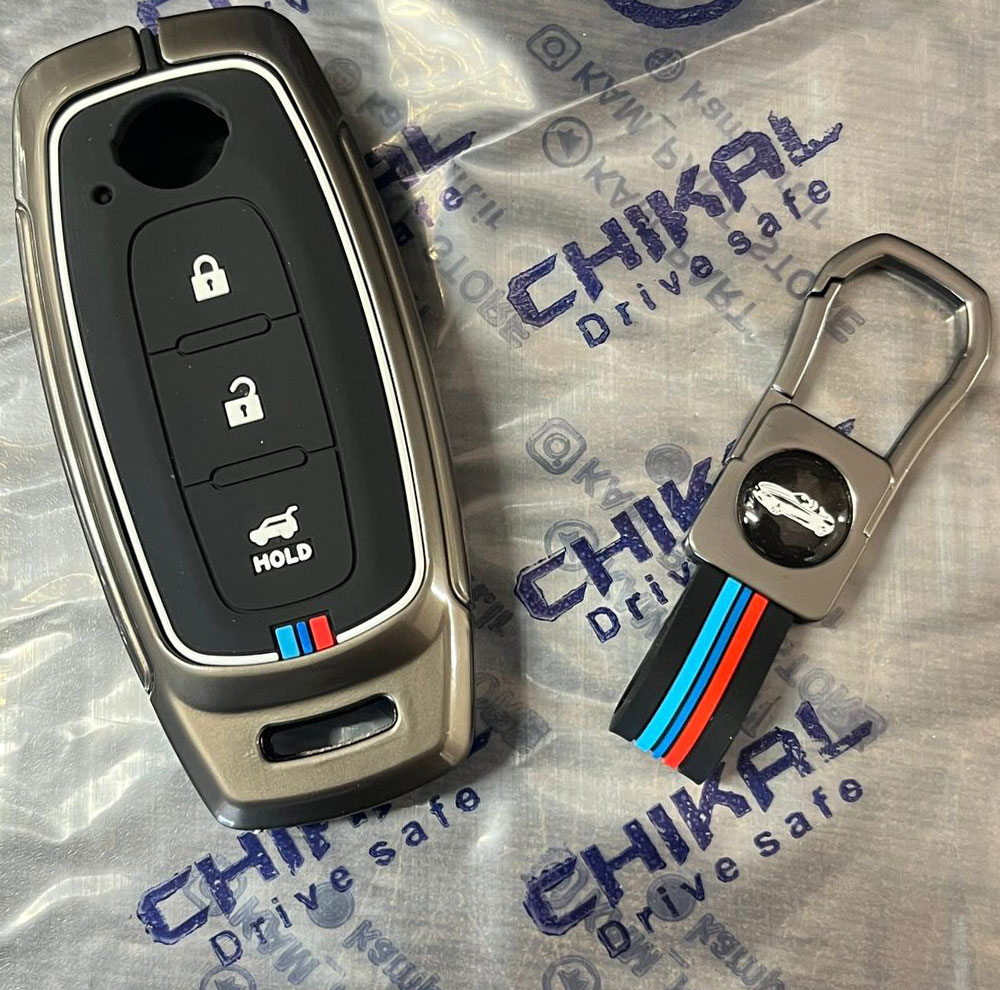 کاور ریموت و سوییچ خودرو چیکال مدل فلزی کد P-642 مناسب برای نیسان سیلفی